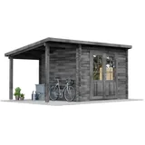 Alpholz Gartenhaus Maria 4,50 x 2,75 m Grau