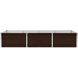 vidaXL Garten-Hochbeet verzinkter Stahl 240 x 80 x 45 cm Braun