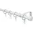 GARDINIA Gardinenstangen Set Cap 1-läufig Ø 16 mm 240 cm weiß