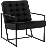 CLP Lounger Avon Samt 0 x 0 x 0 cm Schwarz