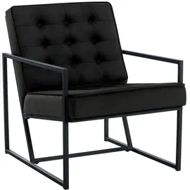 CLP Lounger Avon Samt 0 x 0 x 0 cm Schwarz