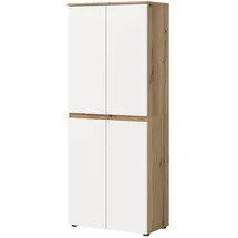 inn.furn Assino Mehrzweckschrank 70 x 175 x 37 cm Weiß/Eiche