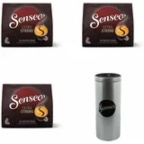 SENSEO Kaffeepads Premium Extra Strong 3er Pack Kaffee je 16 Pads mit Paddose