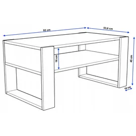 raumhirsch furniture Karo92 Weiß Nussbaum 92 x 45 x 54 cm