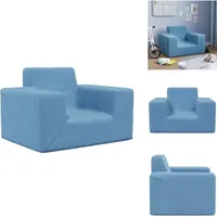 Vidaxl - Kindersofa Blau Weich Plüsch - Kindersofa - Kindersofas - Minisofa - Kindersofa