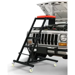 VEVOR Automotive Topside Creeper Kraftfahrzeuge, Faltbare Creeper für Autoreparatur und -wartung, mit Einstellbarer Höhe von 126 bis 192 cm, 181,44 kg Kapazität, Hohe Creeper, 4 Lenkrollen, Robust