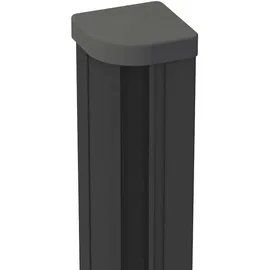 GROJA Zaunpfosten 7 x 7 x 240 cm Anthrazit/Aluminium