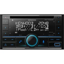 JVC Kenwood Electronics DPX-7300DAB, Schwarz, 2 DIN, CD, AAC, FLAC, MP3, WAV, WM