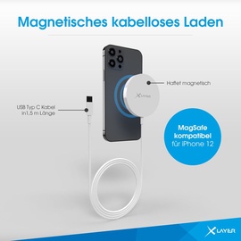 XLayer Ladestation Wireless Charging Pad Magnetic 15W weiß