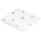 Kleine Wolke Stars Duscheinlage, PVC Schaum, Silbergrau, 55 cm