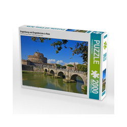 CALVENDO Puzzle CALVENDO Puzzle Engelsburg und Engelsbrücke in Rom, 2000 Puzzleteile