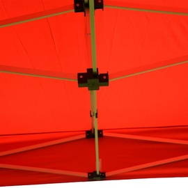 VCM PROFI Faltpavillon Partyzelt 3x3 m rot mit 2 Seitenteilen wasserdichtes Dach