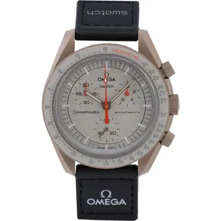 Swatch x Omega Bioceramic Moonswatch Mission to Jupiter - Schwarz/Beige