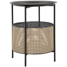 Mauro Ferretti Couchtisch, Schwarz/ Gold, Metall, 40x50x40 cm Wohnzimmer, Wohnzimmertische, Couchtische