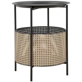 Mauro Ferretti Couchtisch, Schwarz/ Gold, Metall, 40x50x40 cm Wohnzimmer, Wohnzimmertische, Couchtische
