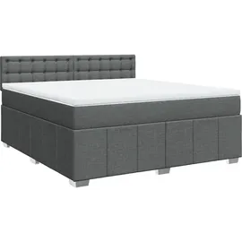 vidaXL Boxspringbett 180 x 200 cm Dunkelgrau