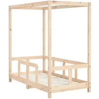 vidaXL Kinderbett 70 x 140 cm Kiefer massiv braun