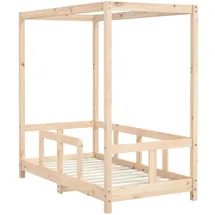 vidaXL Kinderbett 70 x 140 cm Kiefer massiv braun