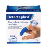 Detectaplast Wundverband, selbstklebender Verband für Wunden und Verletzungen, wasserfeste Pflaster Rolle für den Umgang mit Lebensmitteln, super elastisch, 6cm