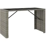 vidaXL Bartisch mit Glasplatte 185 x 80 x 110 cm Grau