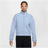 Nike Sportswear Trainingsjacke W NSW NK WR POLY KNIT JKT sportlicher Stil, mit Stehkragen, wasserabweisend, windabweisend blau XXL (52/54)