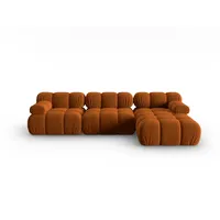 Micadoni Ecksofa Bellis, modular 4-Sitzer orange