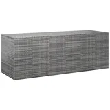 furnicato Gartenbox Garten-Kissenbox PE Rattan 291x100,5x104 cm Grau grau