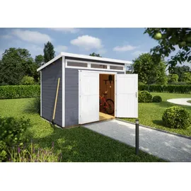 Weka Gartenhaus 264 2,95 x 2,09 m grau
