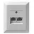 ZE KOMMUNIKATIONSTECHNIK ZE-KOM UAE 2x8 - Wanddose - RJ-45 X 2 - Pearl White - RAL 1013 - Abdeckung mit e
