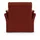 DOMO collection Sessel Pina Mikrofaser 99 x 95 x 88 cm rot