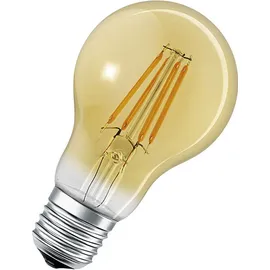 LEDVANCE LED-Lampe, Sockel: E27, Warm Comfort Light, 2400 K, 6 W, SMART+ Filament Classic Dimmable, 4er-Pack