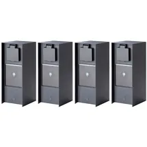 Novatool Gartensteckdose 4x Steckdosenverteiler 3-fach Anthrazit Steckdosenleiste, Montageplatte, Dübel Und Schrauben