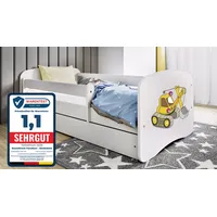 raumhirsch furniture Kinderbett Bagger 80 x 180 cm Holzwerkstoff weiß