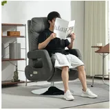 Homcom Relaxsessel Textil 69 x 124 x 84 cm Dunkelgrau elektrisch drehbar