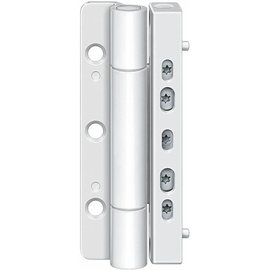 Simonswerk RB-5010 Haustürband, komfortables 3D-Türband für Kunststoffhaustüren, Stahl weiß Achsabstand : 86 mm