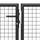 vidaXL Gartentor Stahl 350 x 75 cm Anthrazit