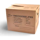 Buri Einzelner Umzugskarton Bedruckt 41x35x34 Umzugskiste Bücherkiste Archivkarton Transportbox Umzug Karton Kiste Box stabil umziehen Transportkarton Bücher Küche Haushalt faltbar 1 Stück