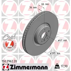 ZIMMERMANN 150.2962.20 Bremsscheibe COAT Z
