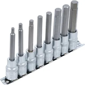 BGS Bit-Einsatz-Satz Antrieb Innenvierkant 12,5 mm (1/2) Innensechskant 5 - 13 mm 8-tlg.