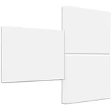 platino24 Akustikpaneele aus Basotect B Weiß I 3 Stück I 82,5 x 55 x 5 cm I Wandpaneele aus Basotect B Weiß I Akustik-Paneele aus Schaumstoff I Akustikplatten zur Schalldämmung in Büro & Wohnung