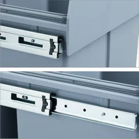 Relaxdays Einbaumülleimer 15 & 8 l Grau