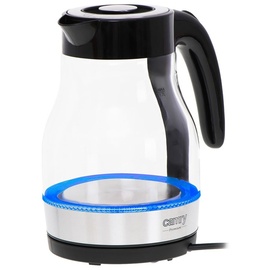 Camry CR 1300 Wasserkocher 1,7 l, blaue LED-Beleuchtung, 2200 W Leistung, Silber