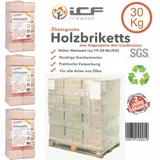 RUF Hartholzbriketts 30kg Buche Eiche Kaminbriketts hoher Heizwert Holzbrikett