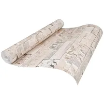 vidaXL Vliestapete 3d Steinoptik Grau Und Beige 10x0,53 M Vidaxl