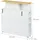 Relaxdays Nischenschrank Bad 79 x 75 x 17 cm Weiß/Natur