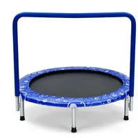Costway Mini Trampolin 92 cm blau/schwarz