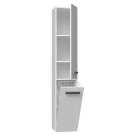 Topeshop NEL IV Badezimmerschrank 31 x 30 x 174 cm Weiß Kunststoff/MDF/Spanplatte