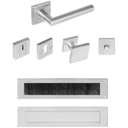 Intersteel Haustürbeschläge-Set, eckig Kernziehschutz