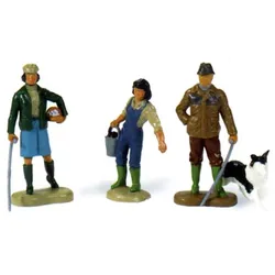 Bauernfamilie 3 Personen + 1 Hund Modell von Britains 1:32