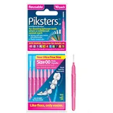 Piksters Interdentalbürsten, 10 Stück, Größe 00 (Rosa))